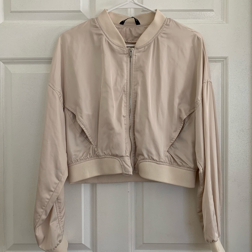 Zara Crop Satin Bomber